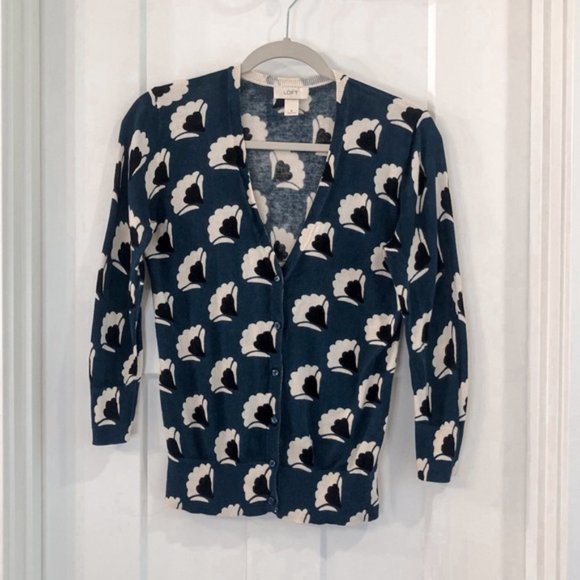LOFT Outlet | NWT Abstract Floral Cardigan - Picture 3 of 13
